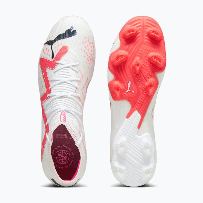 Мъжки футболни обувки PUMA Future Ultimate Low FG/AG puma white/puma black/fire orchid 14