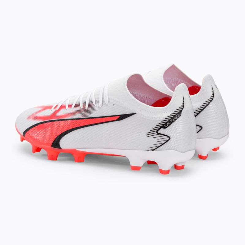 PUMA Ultra Match FG/AG мъжки футболни обувки puma white/puma black/fire orchid 3