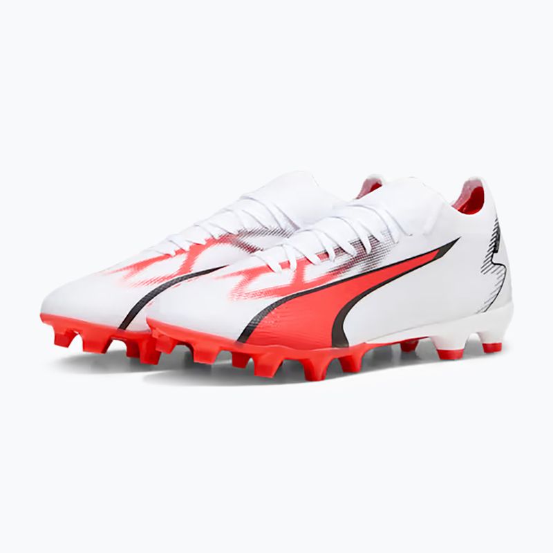 PUMA Ultra Match FG/AG мъжки футболни обувки puma white/puma black/fire orchid 13