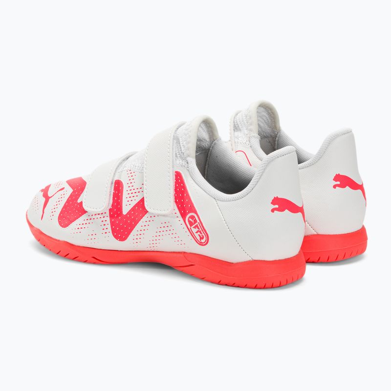 Детски футболни обувки PUMA Future Play IT V Jr puma white/fire orchid 3