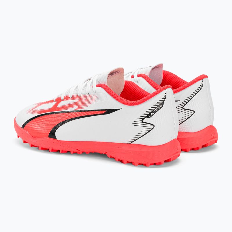 Детски футболни обувки PUMA Ultra Play TT Jr puma white/puma black/fire orchid 3