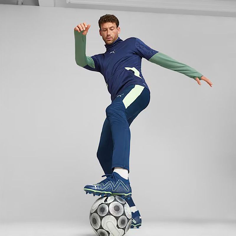 PUMA Future Match FG/AG мъжки футболни обувки персийско синьо/пума бяло/про зелено 3