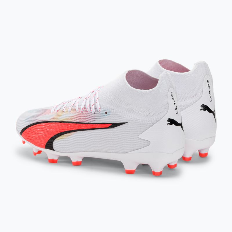 Детски футболни обувки PUMA Ultra Pro FG/AG Jr puma white/puma black/fire orchid 3