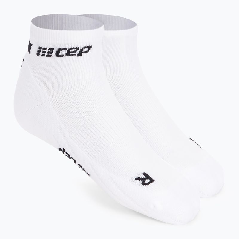 CEP Мъжки чорапи за бягане с компресия 4.0 Low Cut White