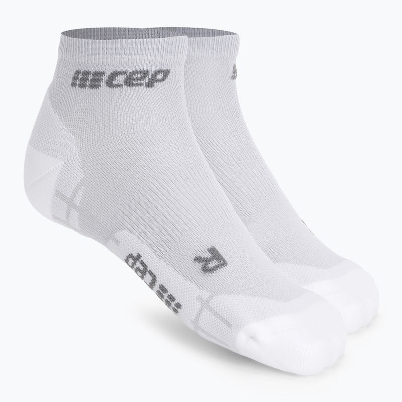 CEP Ultralight Low Cut въглеродни бели мъжки компресионни чорапи за бягане
