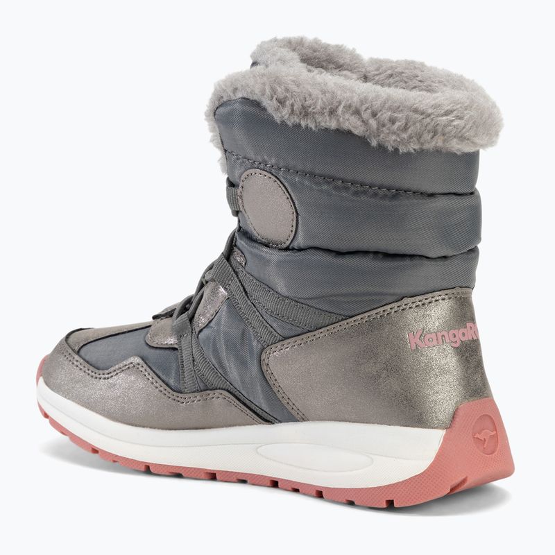 Юношески ботуши за сняг KangaROOS K-PE Ski RTX steel grey / dusty rose 3