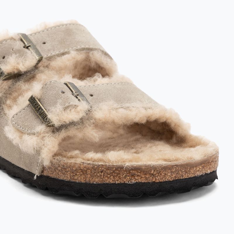 BIRKENSTOCK Arizona Shearling SL Regular сиво-сини джапанки 7