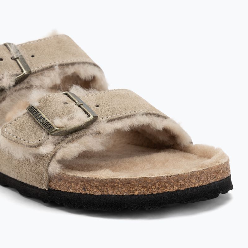 BIRKENSTOCK Arizona Shearling SL Narrow кафяви джапанки 7