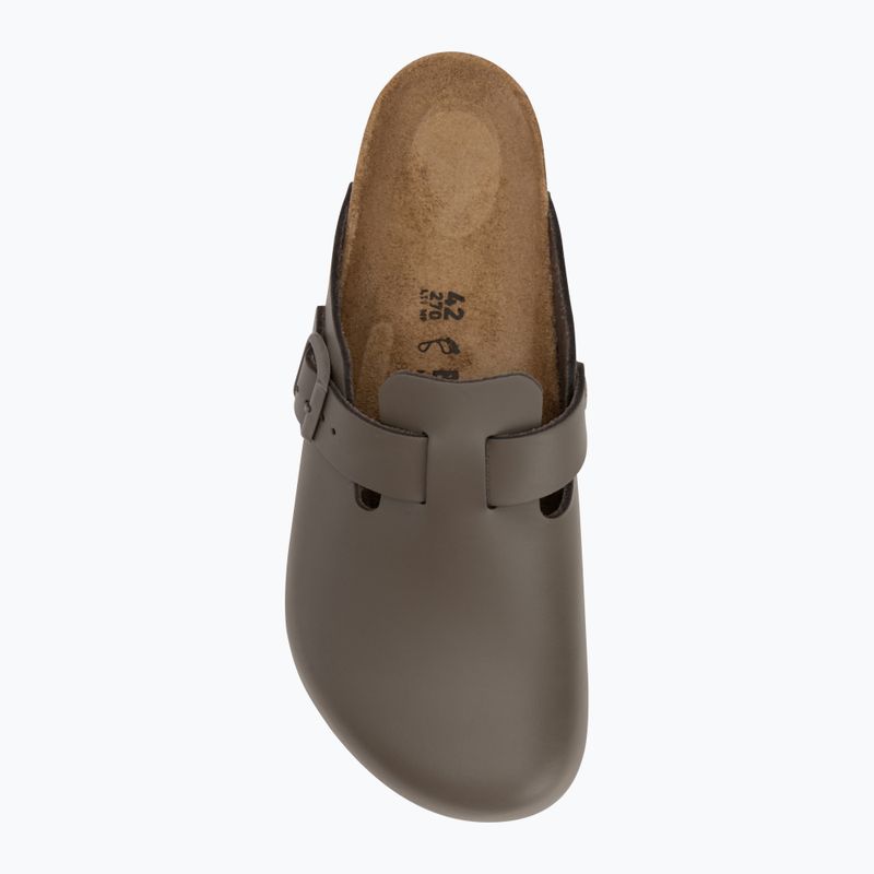 BIRKENSTOCK джапанки Boston NL Regular гладка кожа бетонно сиво 5