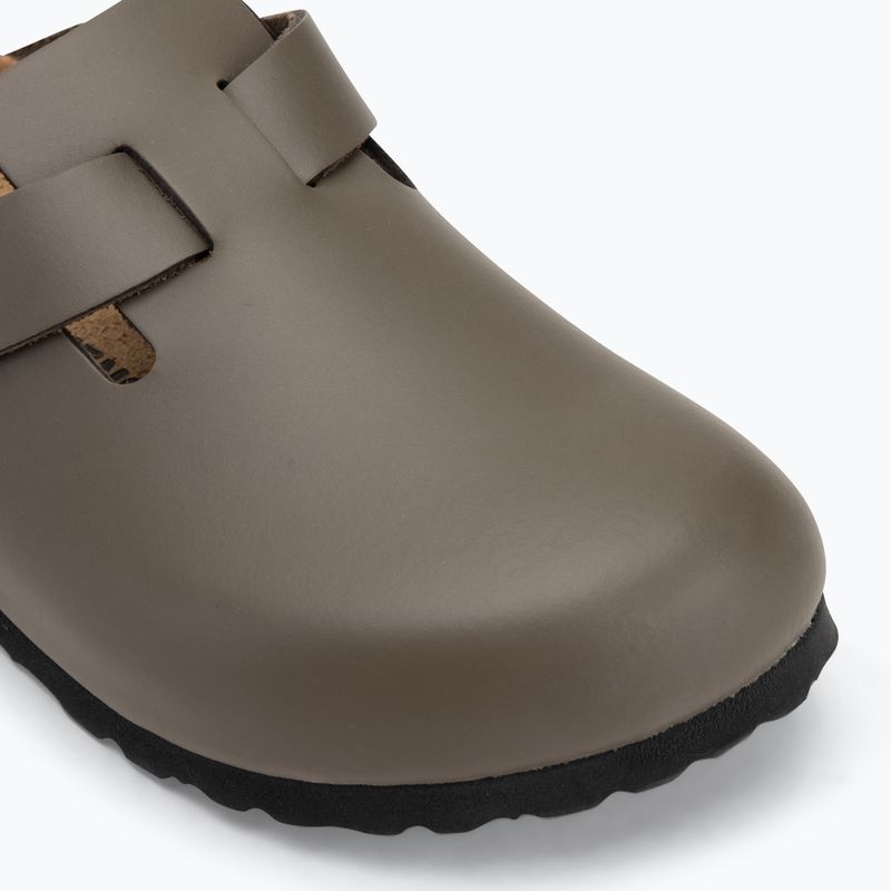 BIRKENSTOCK джапанки Boston NL Narrow гладка кожа бетонно сиво 7