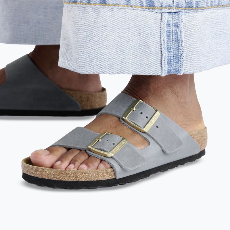 Дамски чехли BIRKENSTOCK Arizona LEOI Narrow basalt grey 10