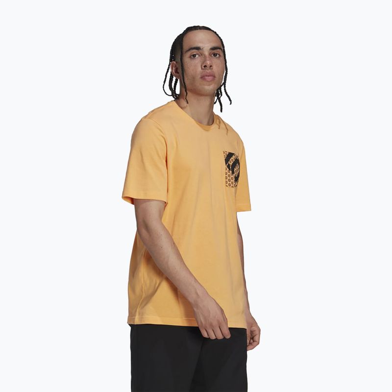 Мъжка тениска adidas FIVE TEN Brand Of The Brave Tee в цвят мъгливо оранжево 3