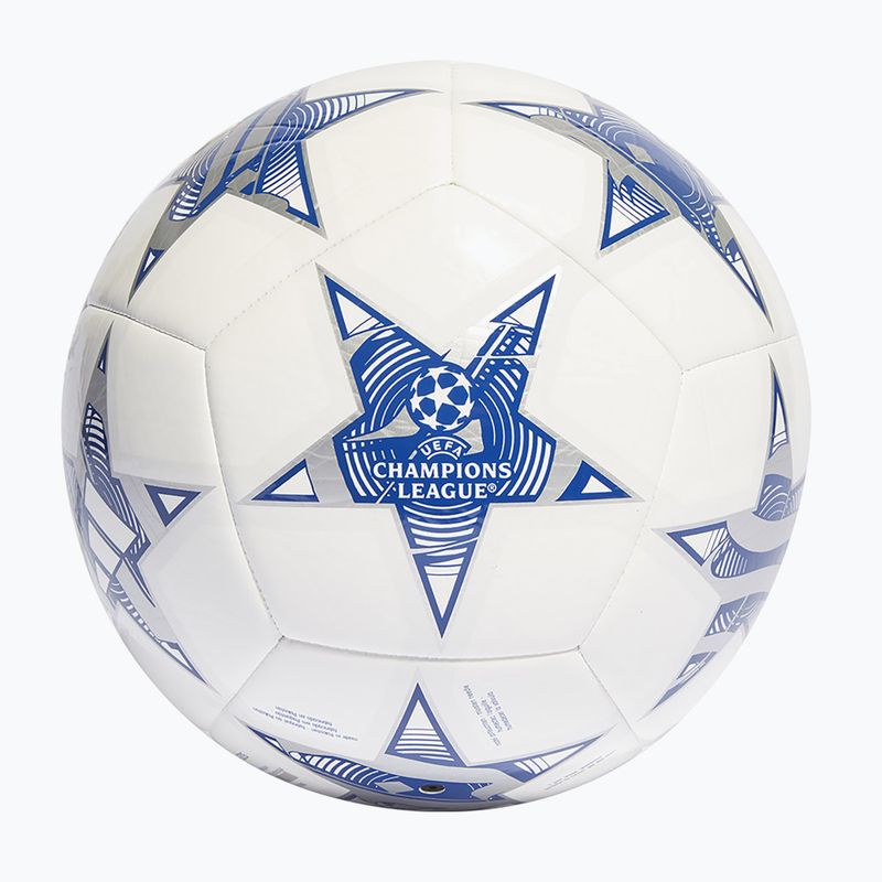 adidas UCL Club 23/24 футболна топка бяло/желязо металик/шоково лилаво/ярко цианово размер 4