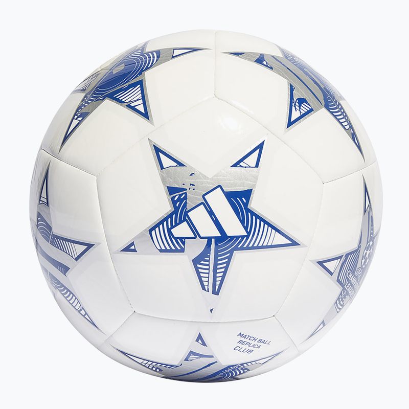 adidas UCL Club 23/24 футболна топка бяло/желязо металик/шоково лилаво/ярко цианово размер 4 2