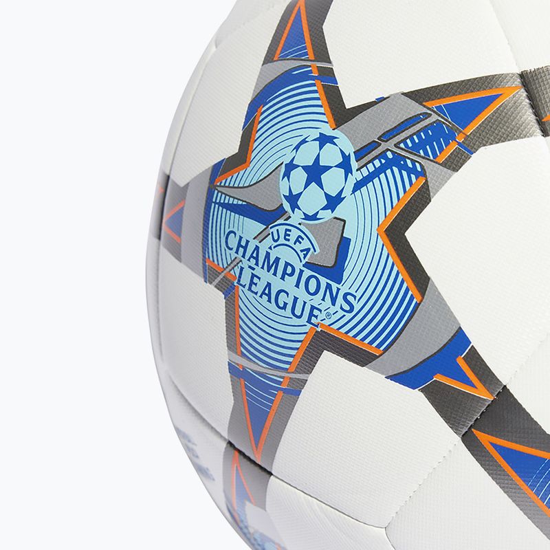 adidas UCL Training футбол 23/24 бял/сребърен металик/ярко синьо/царски размер 4 3