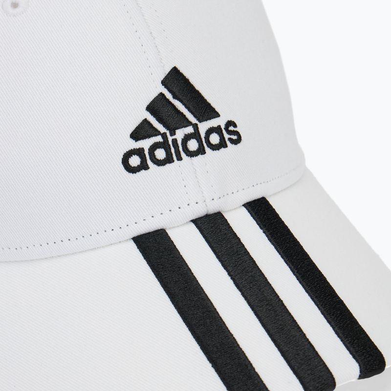 Бейзболна шапка adidas Baseball 3-Stripes Cotton Twill white/ black 3