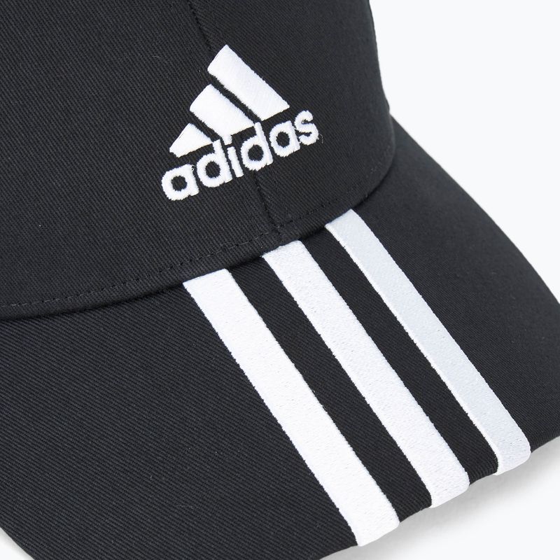 adidas Бейзболна шапка с 3 ленти Cotton Twill черно/бяло 3