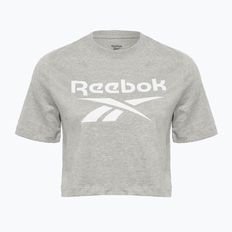Дамска тениска Reebok Identity Big Logo Crop Tee medium grey heather