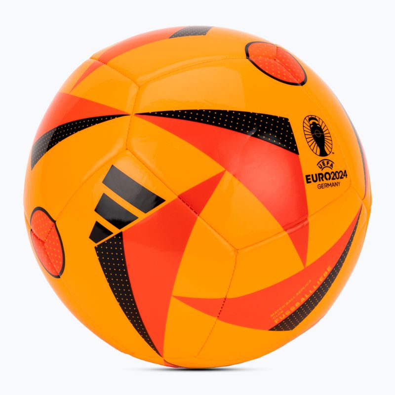Футболна топка adidas Fussballiebe Club Euro 2024 solar gold/solar red/black размер 5 2