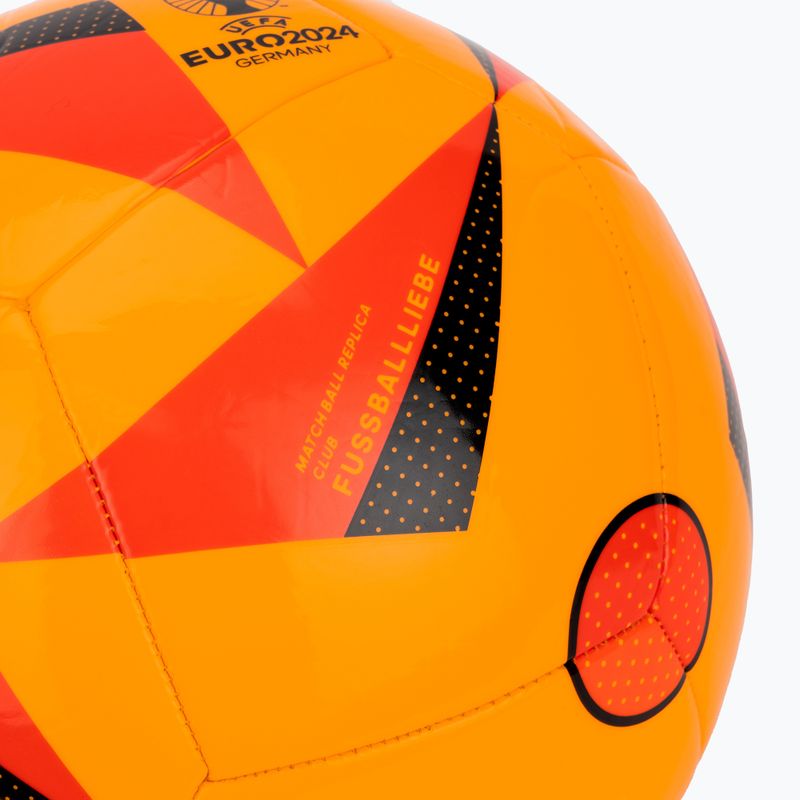 Футболна топка adidas Fussballiebe Club Euro 2024 solar gold/solar red/black размер 5 3