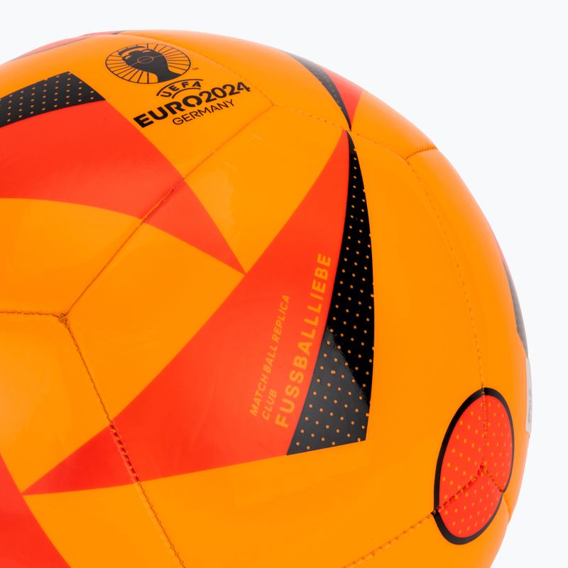 Футболна топка adidas Fussballiebe Club Euro 2024 solar gold/solar red/black размер 4 3