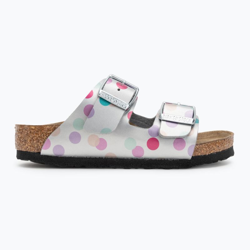 BIRKENSTOCK детски джапанки Arizona BF Narrow електрически металик на точки сребро 2