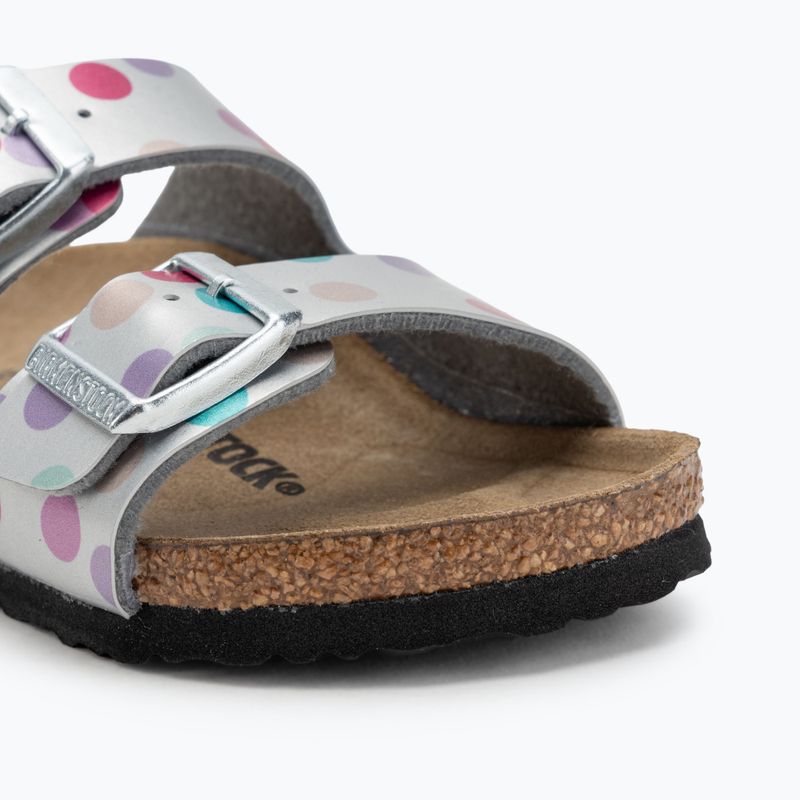 BIRKENSTOCK детски джапанки Arizona BF Narrow електрически металик на точки сребро 7