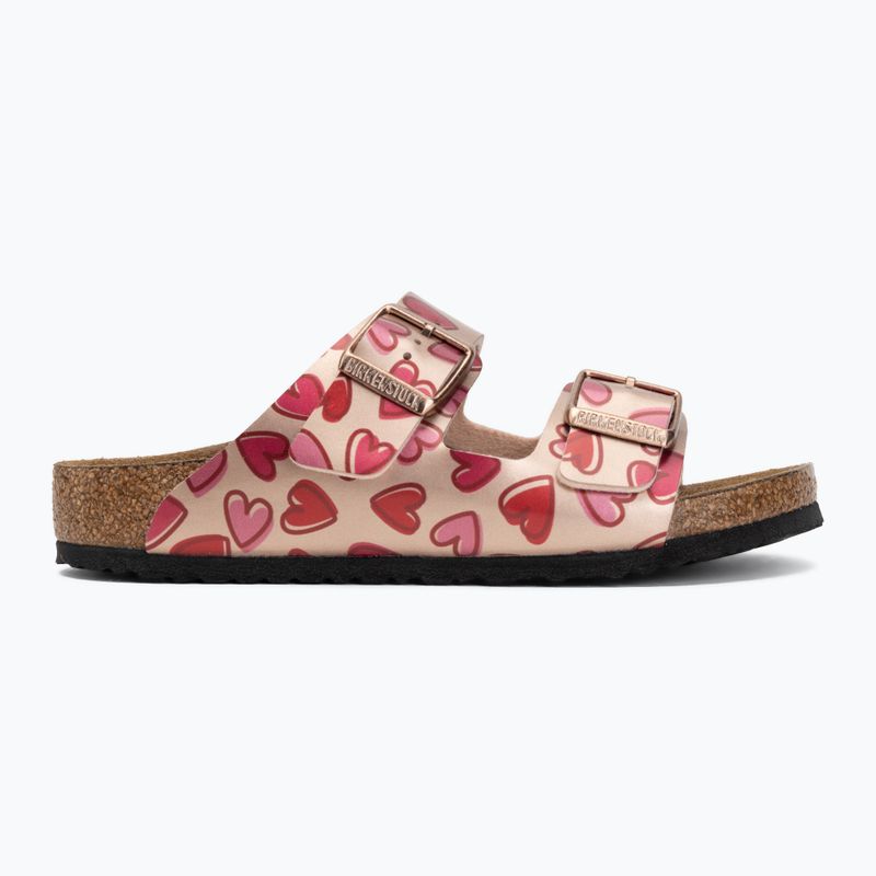 Детски чехли BIRKENSTOCK Arizona Birko-Flor Narrow electric metallic copper hearts 2