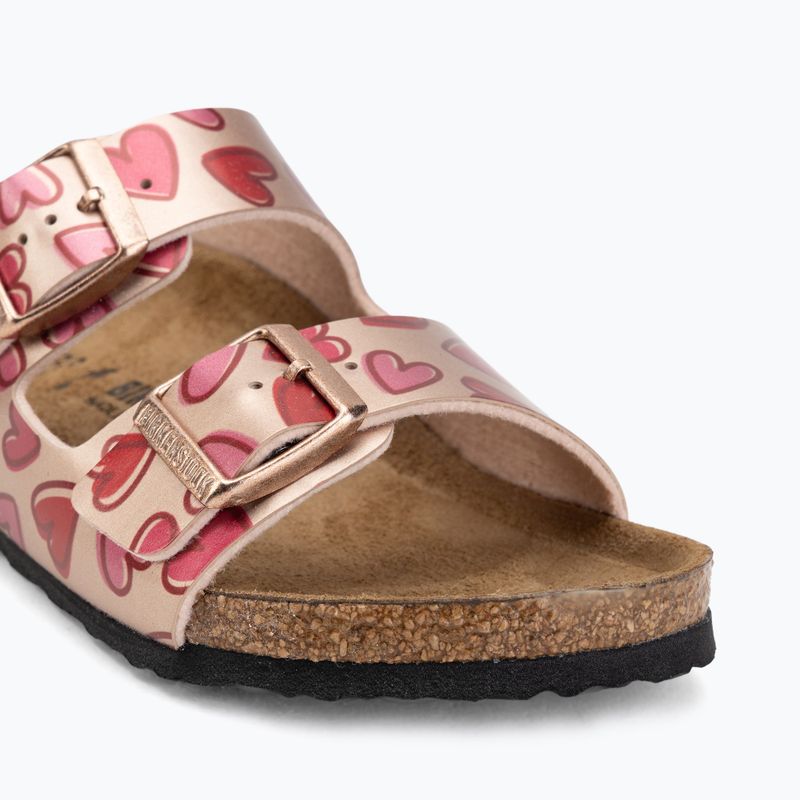 Детски чехли BIRKENSTOCK Arizona Birko-Flor Narrow electric metallic copper hearts 7