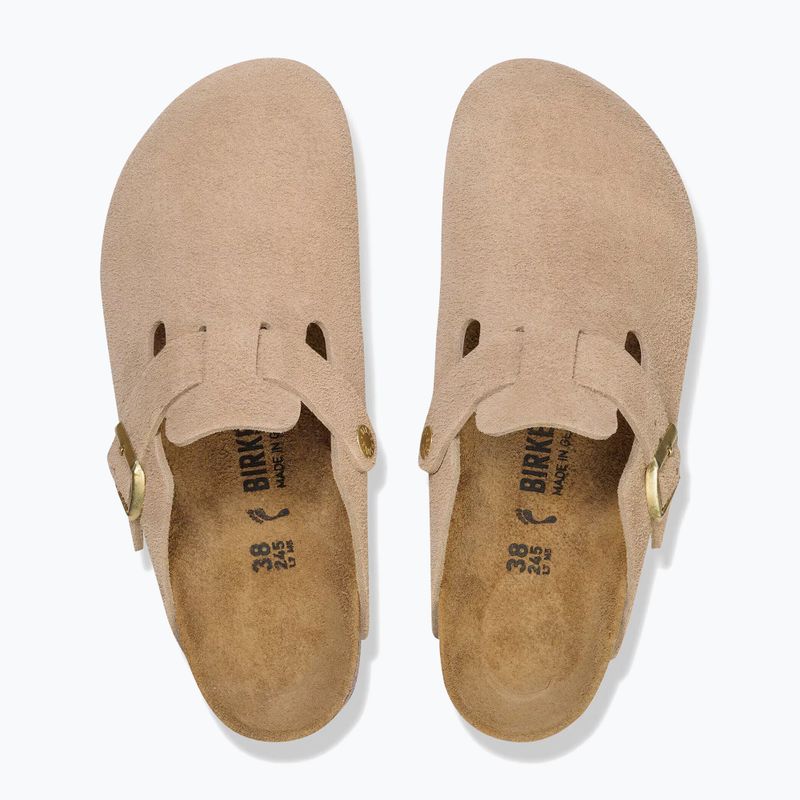 Чехли BIRKENSTOCK Boston Suede Leather sandcastle 4