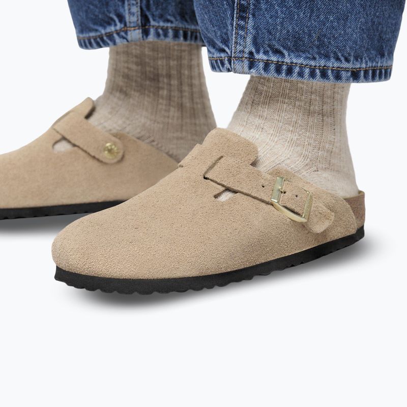Чехли BIRKENSTOCK Boston Suede Leather sandcastle 8