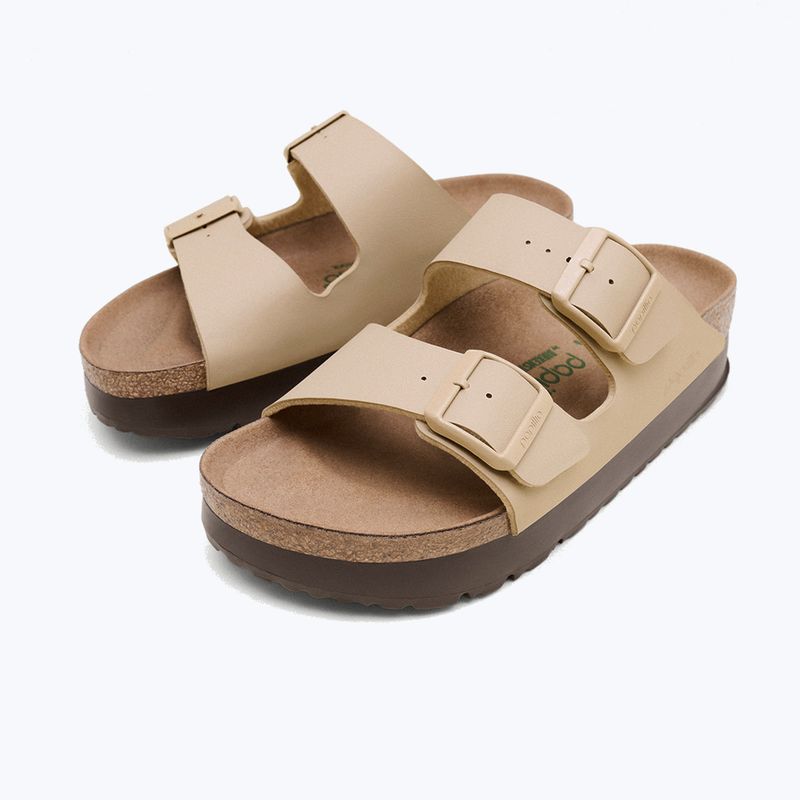 Klapki BIRKENSTOCK x Papillio Arizona Flex Platform Birko-Flor Narrow sandcastle 4
