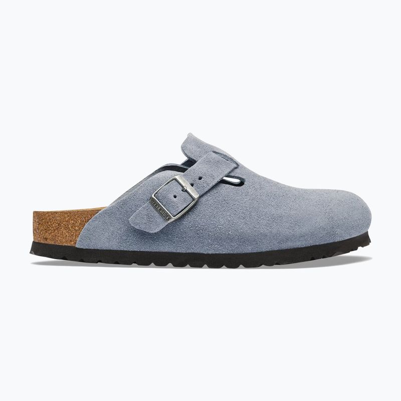 Чехли BIRKENSTOCK Boston Suede Leather stone blue 2