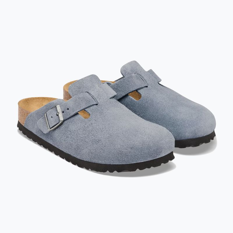 Чехли BIRKENSTOCK Boston Suede Leather stone blue 3