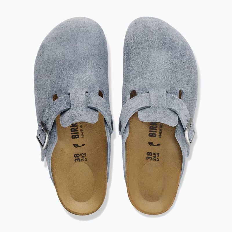 Чехли BIRKENSTOCK Boston Suede Leather stone blue 4