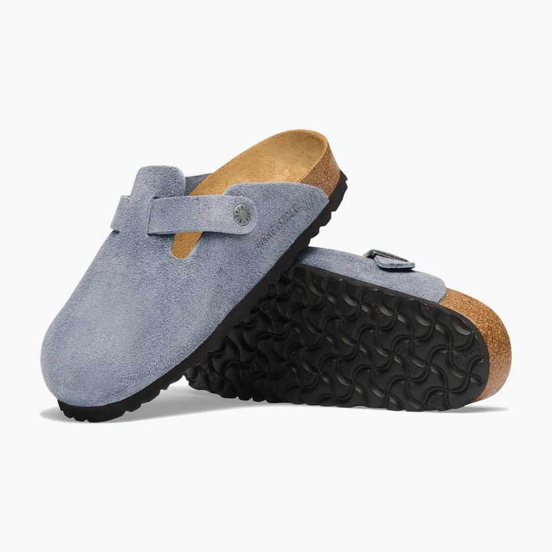 Чехли BIRKENSTOCK Boston Suede Leather stone blue 5