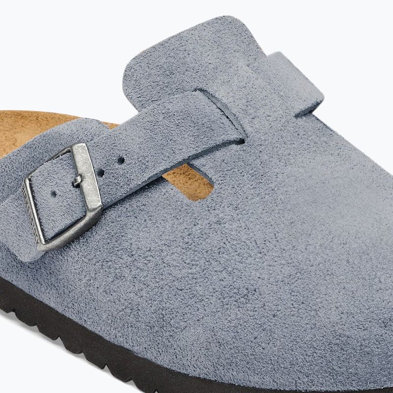 Чехли BIRKENSTOCK Boston Suede Leather stone blue 6