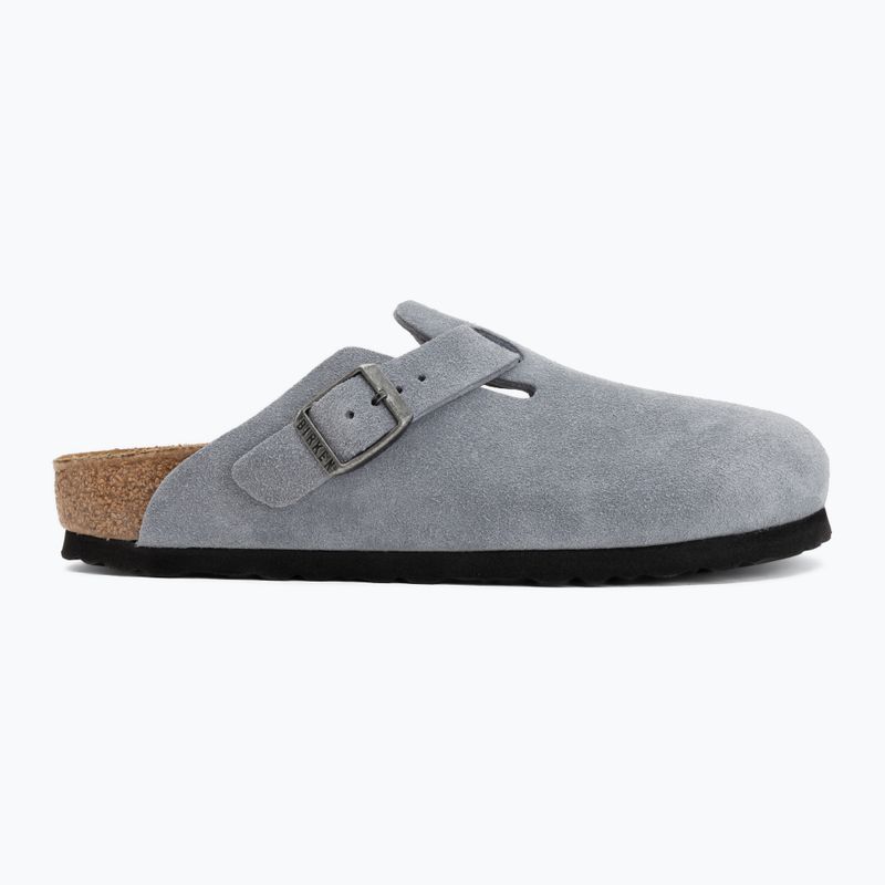 Чехли BIRKENSTOCK Boston Suede Leather stone blue 2
