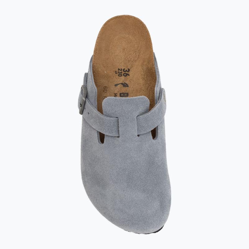Чехли BIRKENSTOCK Boston Suede Leather stone blue 5