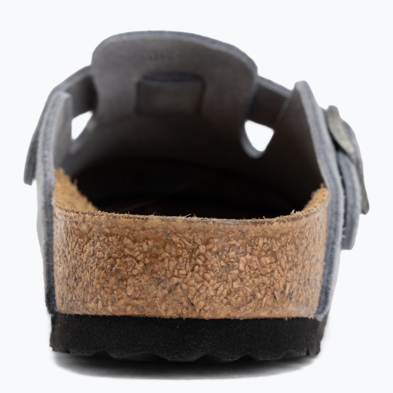 Чехли BIRKENSTOCK Boston Suede Leather stone blue 6