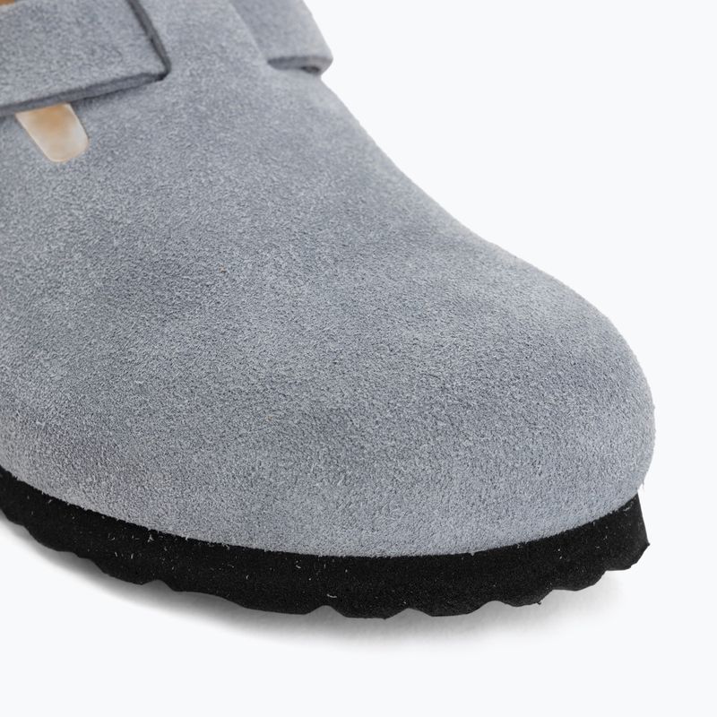 Чехли BIRKENSTOCK Boston Suede Leather stone blue 7