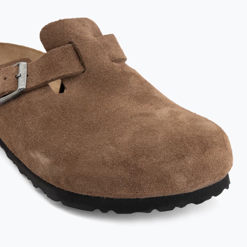 Чехли BIRKENSTOCK Boston Suede Leather dark tea 7