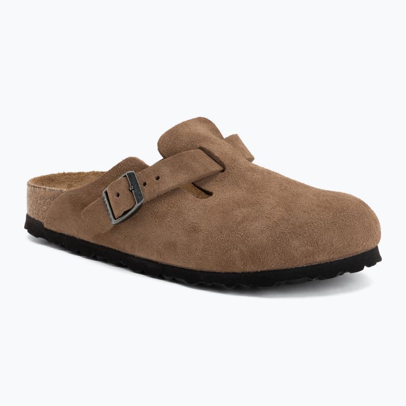 Чехли BIRKENSTOCK Boston Suede Leather dark tea