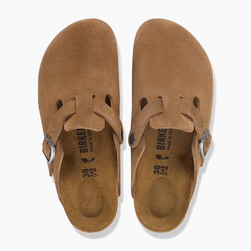 Чехли BIRKENSTOCK Boston Suede Leather dark tea 4