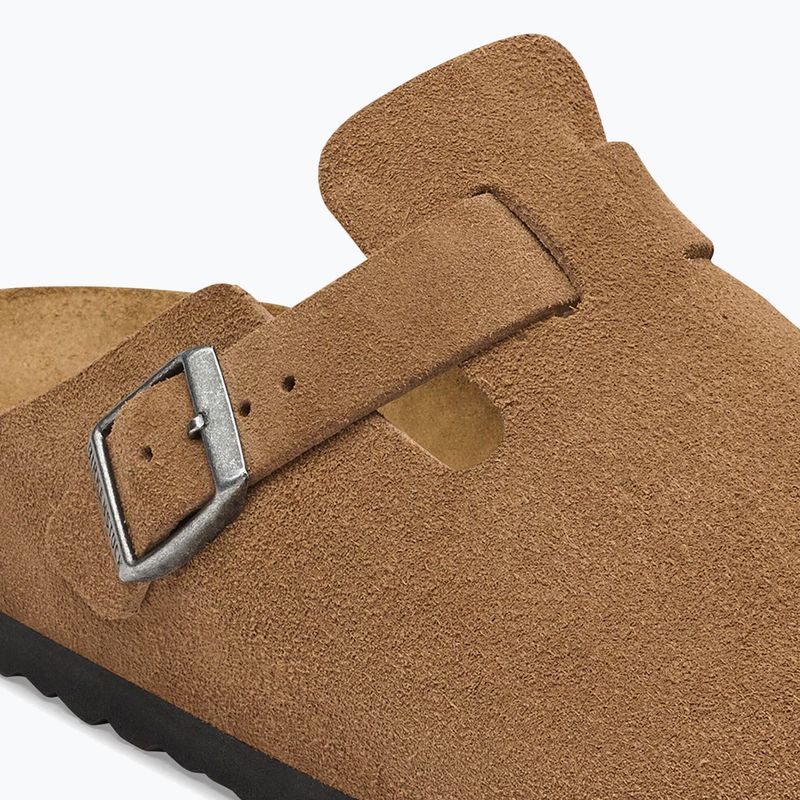 Чехли BIRKENSTOCK Boston Suede Leather dark tea 6