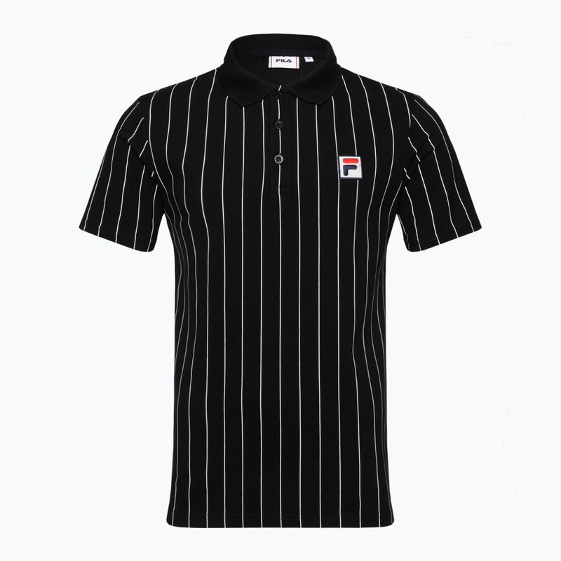 Мъжка поло тениска FILA Luckenwalde black/bright white striped 5