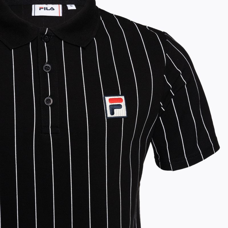 Мъжка поло тениска FILA Luckenwalde black/bright white striped 7