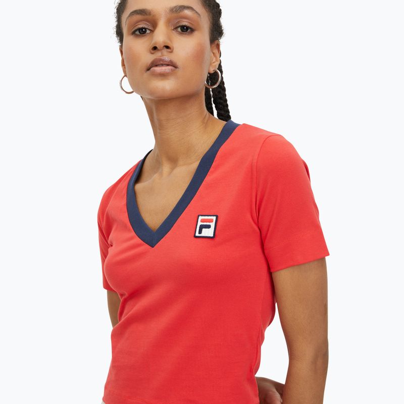 Дамска тениска FILA Ludhiana true red 4