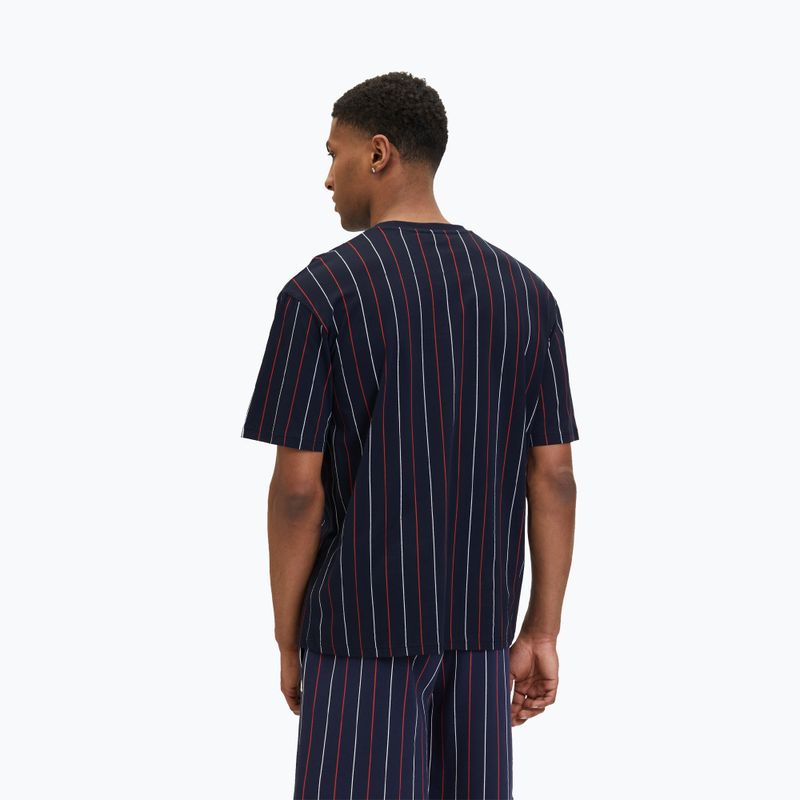 Мъжка тениска FILA Lobito Pinstriped black iris/two color stiped 3