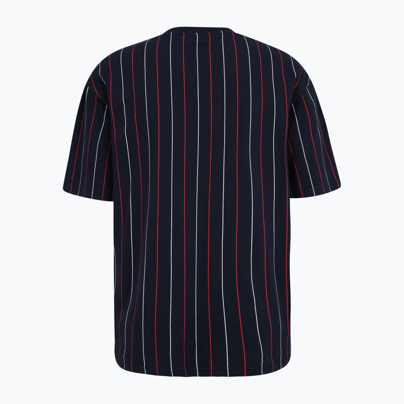 Мъжка тениска FILA Lobito Pinstriped black iris/two color stiped 6